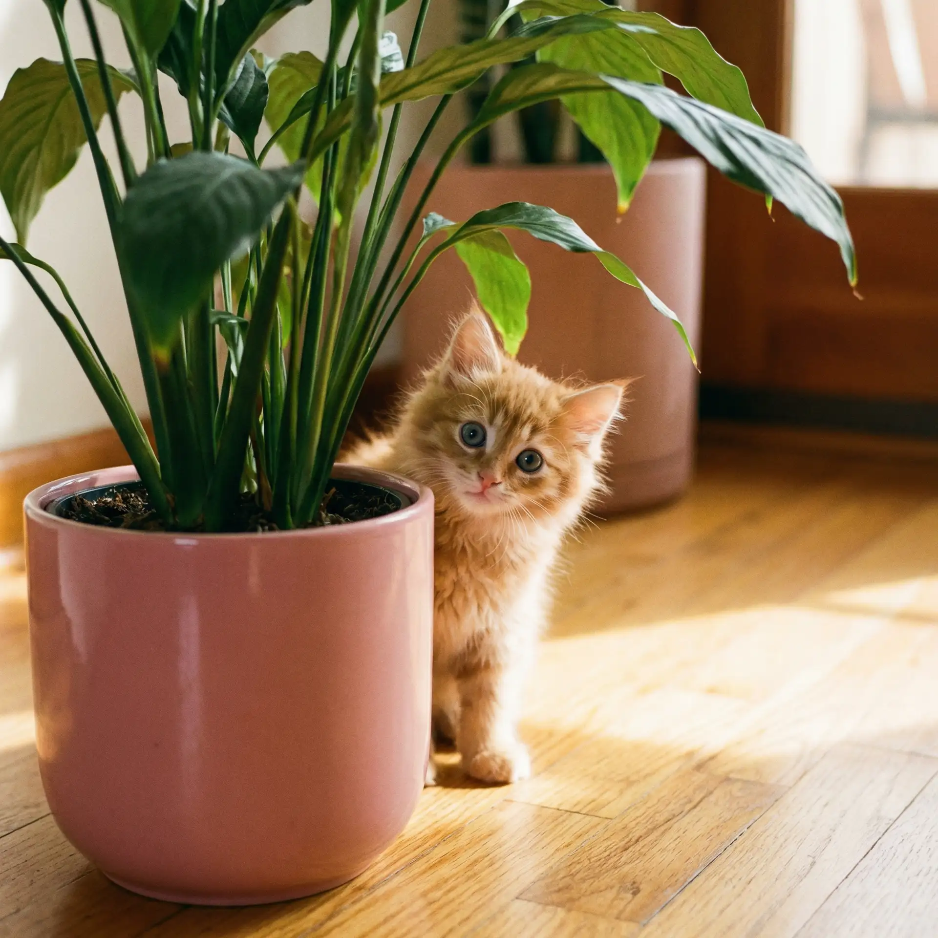 小猫从花盆后探头 - 《手机的秘密》《七夕》